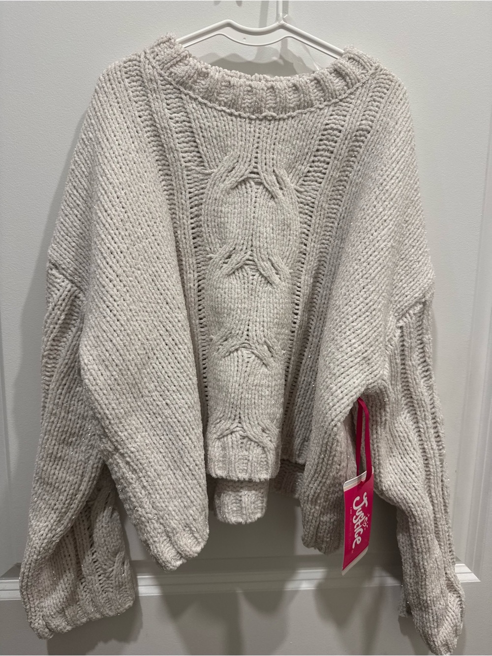 Cozy Cable-Knit Cream girls Sweater